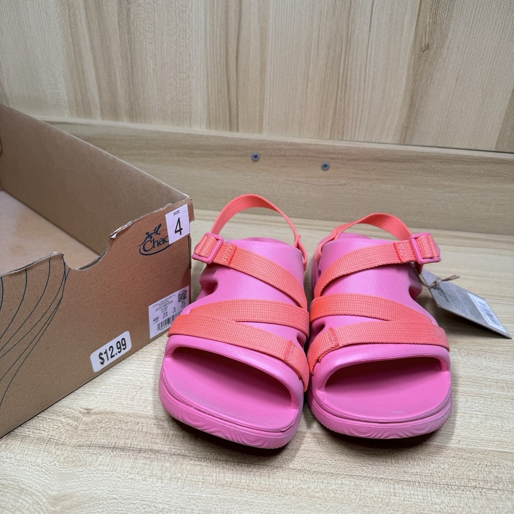 Chaco's Chillos Sport Sandals Kids Youth Sz 4 Rose Pink Hiking Swimming Slip On